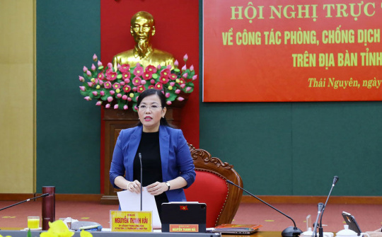 Thái Nguyên: Họp trực tuyến về phòng, chống COVID-19