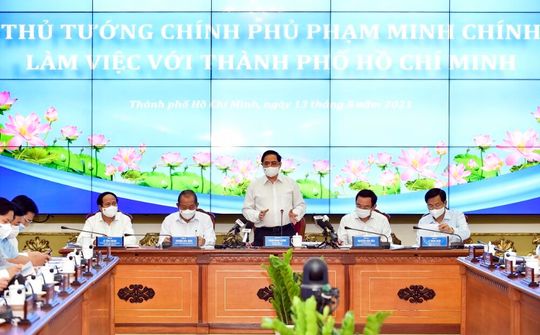 Thủ tướng Phạm Minh Chính làm việc với Thành phố Hồ Chí Minh