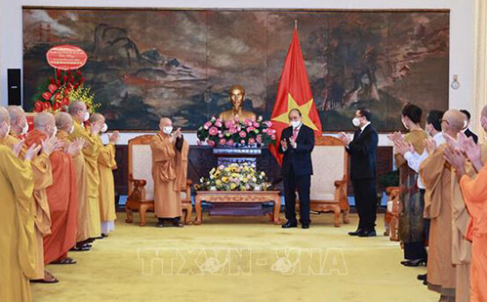 Chủ tịch nước tiếp đoàn lãnh đạo Giáo hội Phật giáo Việt Nam