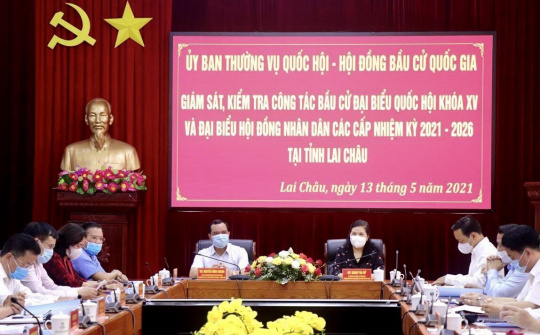 Đoàn công tác của Hội đồng bầu cử Quốc gia giám sát, kiểm tra công tác bầu cử tại Lai Châu