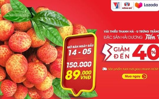 Vải thiều Thanh Hà lên sàn thương mại điện tử