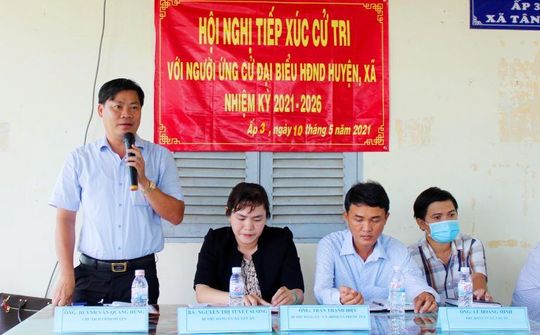 Long An: Huyện Cần Đước tiếp xúc cử tri vận động bầu cử
