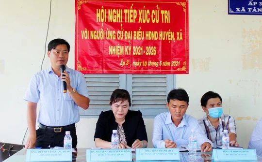 Long An: Huyện Cần Đước tiếp xúc cử tri vận động bầu cử