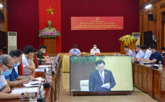 Yên Bái: Hội nghị trực tuyến triển khai công tác bầu cử Đại biểu Quốc hội và đại biểu HĐND các cấp nhiệm kỳ 2021-2026