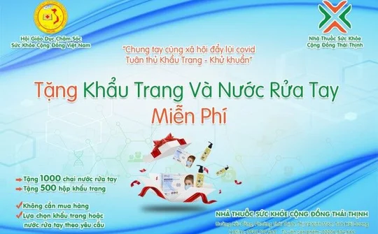 Nhà thuốc SKCĐ Thái Thịnh tặng khẩu trang và nước rửa tay cho người dân tại 5 xã của Huyện Kinh Môn, Hải Dương