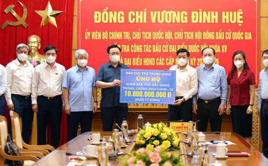 Chủ tịch Quốc hội Vương Đình Huệ làm việc tại tỉnh Bắc Giang, Bắc Ninh