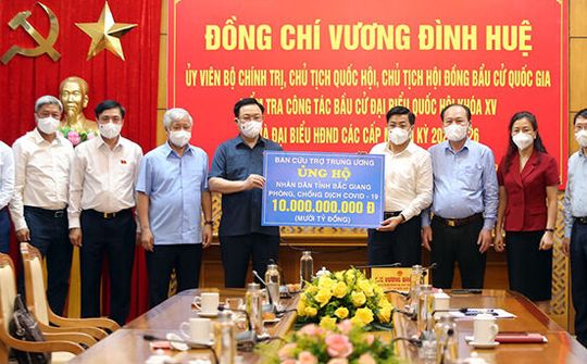Chủ tịch Quốc hội Vương Đình Huệ làm việc tại tỉnh Bắc Giang, Bắc Ninh