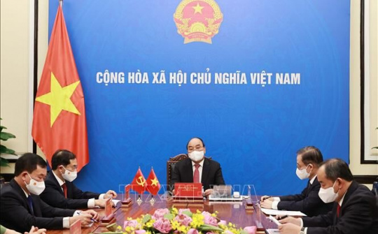 Chủ tịch nước Nguyễn Xuân Phúc điện đàm với Tổng Bí thư, Chủ tịch Trung Quốc Tập Cận Bình