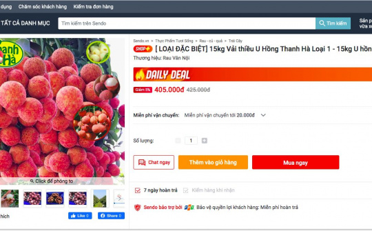 Đưa vải thiều, hành tím lên chợ điện tử