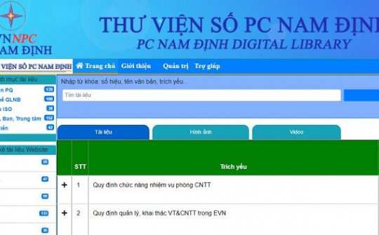 Công ty Điện lực Nam Định xây dựng và khai thác hiệu quả thư viện số
