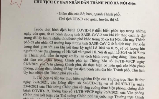 Hà Nội: Tăng cường thực hiện phòng, chống dịch bệnh COVID-19