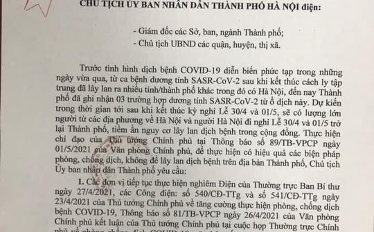 Hà Nội: Tăng cường thực hiện phòng, chống dịch bệnh COVID-19