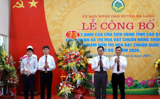 Cao Bằng: Công bố xã Thị Hoa (Hạ Lang) đạt chuẩn nông thôn mới