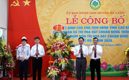 Cao Bằng: Công bố xã Thị Hoa (Hạ Lang) đạt chuẩn nông thôn mới