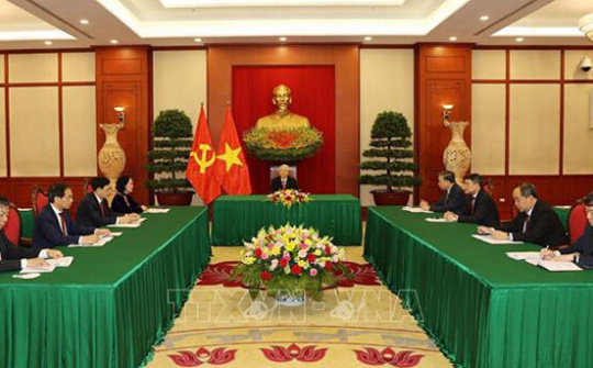 Tổng Bí thư Nguyễn Phú Trọng điện đàm với Bí thư thứ nhất Đảng Cộng sản Cuba