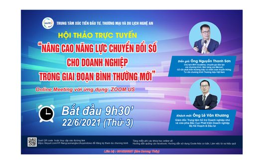Hội thảo trực tuyến “Nâng cao năng lực chuyển đổi số cho doanh nghiệp trong giai đoạn bình thường mới”