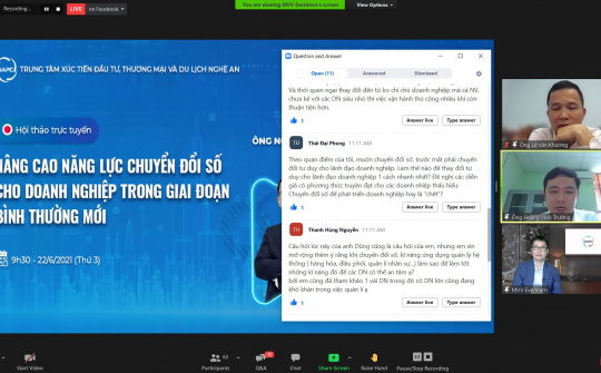 Hơn 150 doanh nghiệp Nghệ An tham gia Hội thảo trực tuyến nâng cao năng lực chuyển đổi số