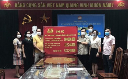 Thái Bình: Tiếp nhận trên 700 triệu đồng ủng hộ phòng, chống dịch từ các doanh nghiệp