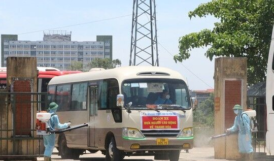 Thanh Hóa tiếp nhận công dân trở về từ Bắc Giang đợt 2