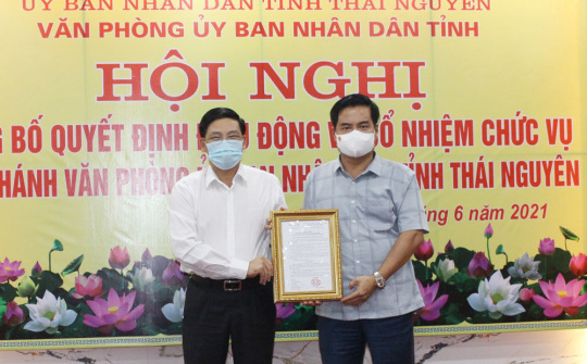 Thái Nguyên: Bổ nhiệm Phó Chánh văn phòng UBND tỉnh