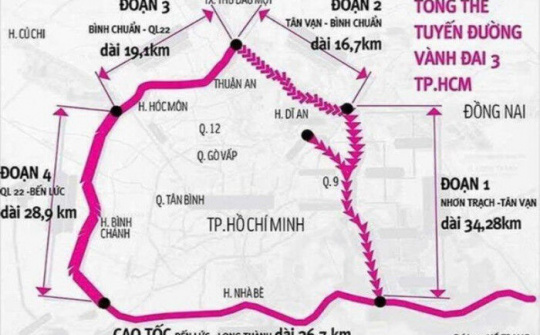 Phấn đấu hoàn thành tuyến Vành đai 3, 4 TPHCM trong giai đoạn 2021-2025