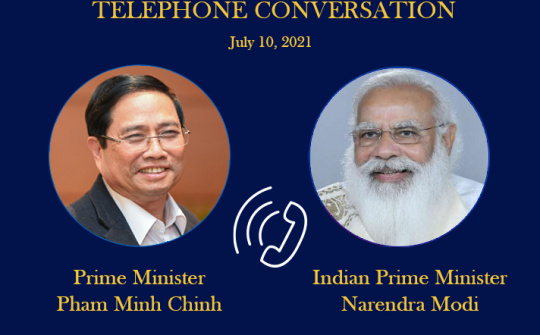 Vietnamese, Indian PMs pledge mutual support on COVID-19 fight
