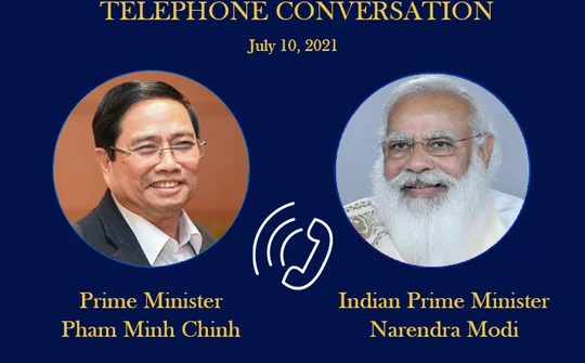Vietnamese, Indian PMs pledge mutual support on COVID-19 fight