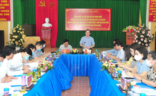 Tuyên Quang: BCĐ Trung ương về nông nghiệp, nông dân, nông thôn làm việc tại xã Phúc Ninh