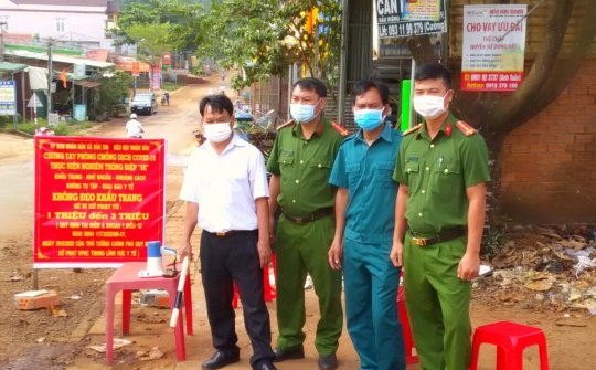 Đắk Nông: Công an huyện Đắk R’lấp quyết liệt phòng, chống dịch Covid-19