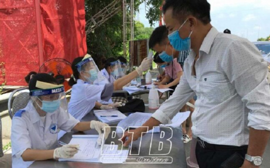 Từ 12 giờ ngày 19/7: Người dân về Thái Bình phải có kết quả xét nghiệm SARS-CoV-2