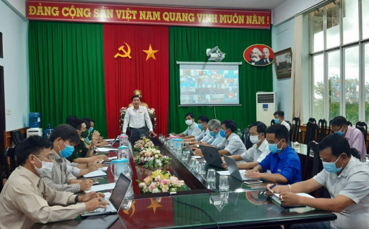 Đắk Lắk: Huyện Krông Năng họp trực tuyến phòng, chống dịch COVID-19