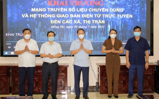 Đồng Hỷ, Thái Nguyên: Khai trương mạng truyền số liệu chuyên dùng và hội nghị truyền hình