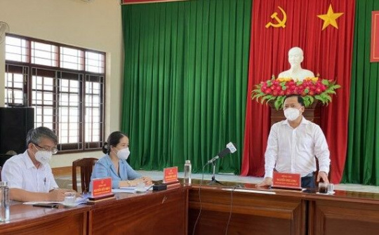 Bình Định: Chủ tịch UBND tỉnh kiểm tra công tác phòng, chống dịch tại huyện Hoài Ân