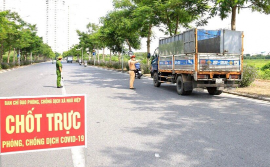 Huyện Thanh Trì thực hiện nghiêm việc giãn cách xã hội
