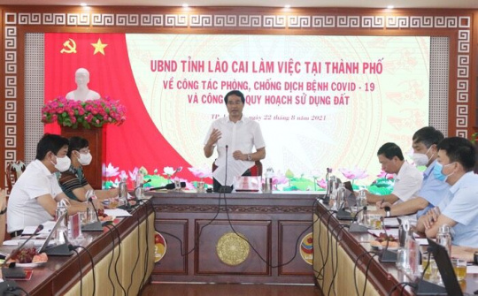 Lào Cai: Chủ tịch UBND tỉnh làm việc với TP Lào Cai về công tác phòng chống dịch