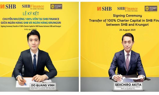 SHB sẽ chuyển nhượng 100% vốn tại SHB Finance cho Krungsri