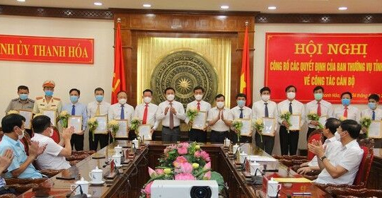 Ban Thường vụ Tỉnh ủy Thanh Hoá công bố các quyết định về công tác cán bộ