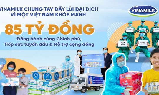 Vượt khó khăn giãn cách, Vinamilk thực hiện chuỗi hoạt động tiếp sức tuyến đầu tại 50 bệnh viện trên cả nước