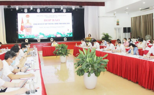 HĐND tỉnh Nghệ An họp báo công bố kỳ họp thứ hai, nhiệm kỳ 2021 - 2026