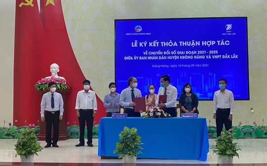 Huyện Krông Năng - Đắk Lắk ký kết hợp tác chuyển đổi số giai đoạn 2021-2025