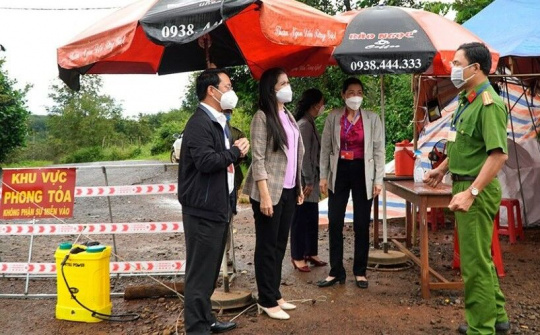 Đắk Nông: Phó Chủ tịch UBND tỉnh kiểm tra công tác phòng, chống dịch Covid-19 tại huyện Đắk R’lấp