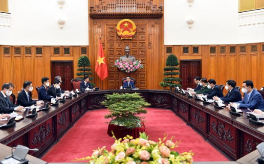 Thủ tướng Phạm Minh Chính tiếp Bộ trưởng Quốc phòng Nhật Bản