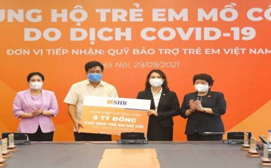 Chia sẻ yêu thương: SHB ủng hộ 1.600 trẻ em mồ côi do đại dịch Covid-19