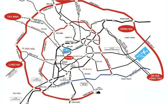 5 địa phương triển khai các dự án của đường Vành đai 4 thành phố Hồ Chí Minh