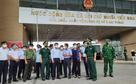 Lào Cai: Kiểm tra công tác phòng, chống dịch tại Cửa khẩu Kim Thành