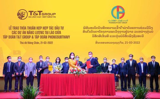T&T Group hợp tác với tập đoàn hàng đầu của Lào, phát triển 2.500 MW điện tái tạo