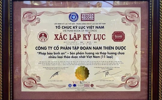 Kỷ lục Guinness Pháp bảo Bình an – Sản phẩm hương và tháp hương chứa nhiều loại thảo dược nhất Việt Nam