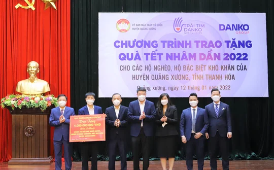 Danko Group trao tặng hơn 4 tỷ đồng quà Tết cho các hộ nghèo, đặc biệt khó khăn tại huyện Quảng Xương (Thanh Hóa)