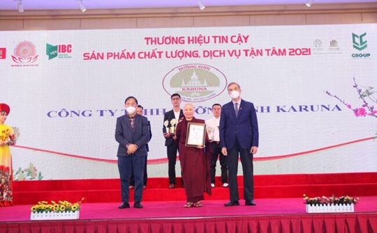 Karuna được bình chọn là Top 10 “Thương hiệu tin cậy - Sản phẩm chất lượng - Dịch vụ tận tâm” năm 2021