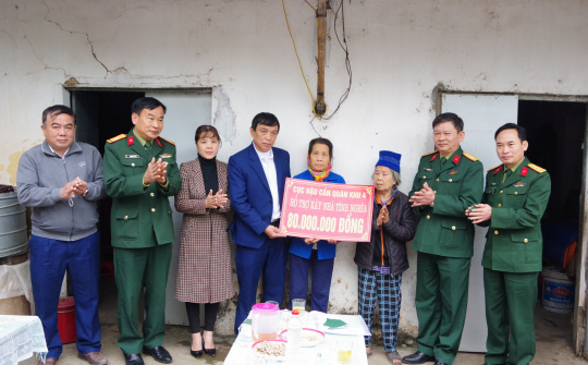 Cục Hậu Cần Quân Khu 4: Hỗ trợ 80 triệu đồng xây dựng Nhà tình nghĩa